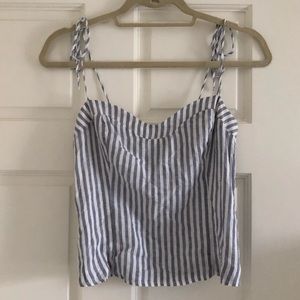 ⭐️NEW⭐️ Abercrombie & Fitch Blue White Stripe Pattern Sweetheart Cami Top XS